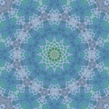 Kusursuz kaleydoskop, mandala soyut arkaplan görünümü