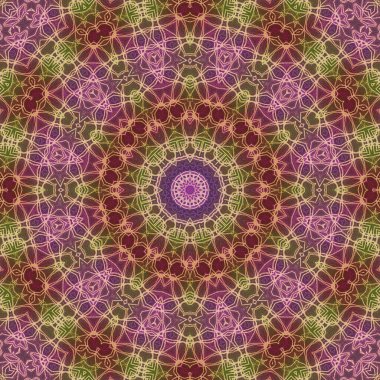 Kusursuz kaleydoskop, mandala soyut arkaplan görünümü