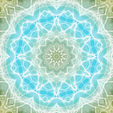 Kusursuz kaleydoskop, mandala soyut arkaplan görünümü