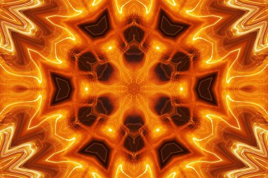 Kusursuz kaleydoskop, mandala soyut arkaplan görünümü