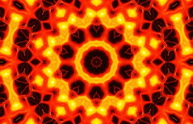 Kusursuz kaleydoskop, mandala soyut arkaplan görünümü