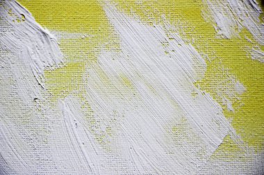 Üzerine boya sıçramış tuval. Yakından bak. 