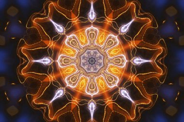 Kusursuz kaleydoskop, mandala soyut arkaplan görünümü