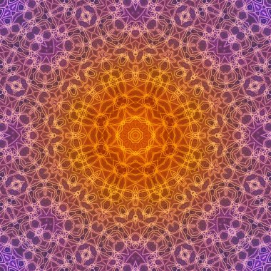 Kusursuz kaleydoskop, mandala soyut arkaplan görünümü