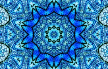 Kusursuz kaleydoskop, mandala soyut arkaplan görünümü