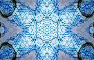 Kusursuz kaleydoskop, mandala soyut arkaplan görünümü