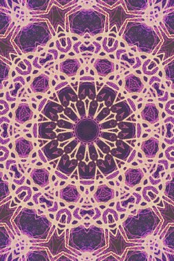 Kusursuz kaleydoskop, mandala soyut arkaplan görünümü