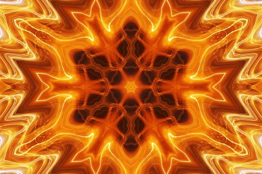 Kusursuz kaleydoskop, mandala soyut arkaplan görünümü