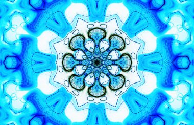 Kusursuz kaleydoskop, mandala soyut arkaplan görünümü