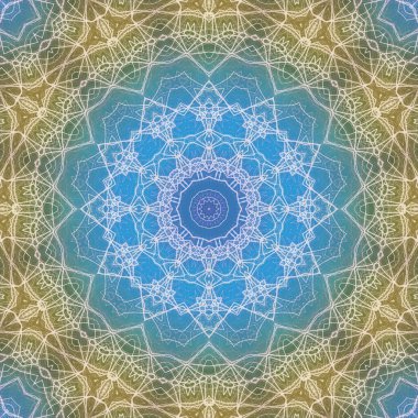 Kusursuz kaleydoskop, mandala soyut arkaplan görünümü