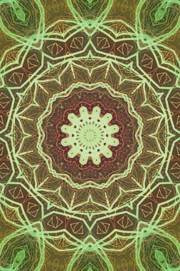 Kusursuz kaleydoskop, mandala soyut arkaplan görünümü