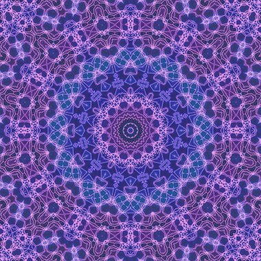 Kusursuz kaleydoskop, mandala soyut arkaplan görünümü