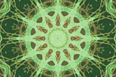 Kusursuz kaleydoskop, mandala soyut arkaplan görünümü