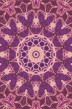 Kusursuz kaleydoskop, mandala soyut arkaplan görünümü