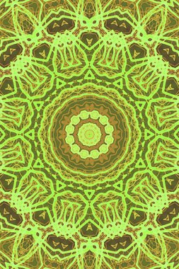 Kusursuz kaleydoskop, mandala soyut arkaplan görünümü