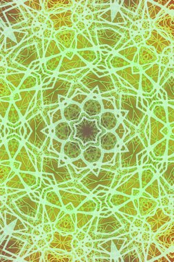 Kusursuz kaleydoskop, mandala soyut arkaplan görünümü