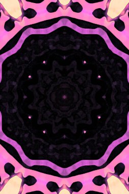 Kusursuz kaleydoskop, mandala soyut arkaplan görünümü