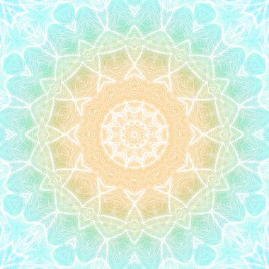 Kusursuz kaleydoskop, mandala soyut arkaplan görünümü