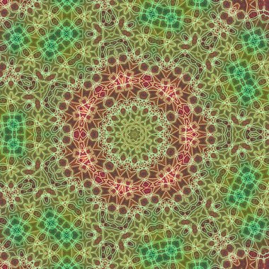 Kusursuz kaleydoskop, mandala soyut arkaplan görünümü