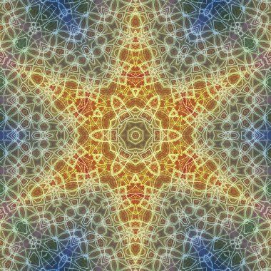 Kusursuz kaleydoskop, mandala soyut arkaplan görünümü