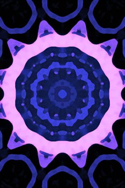 Kusursuz kaleydoskop, mandala soyut arkaplan görünümü