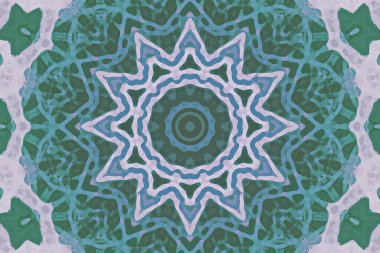 Kusursuz kaleydoskop, mandala soyut arkaplan görünümü