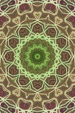 Kusursuz kaleydoskop, mandala soyut arkaplan görünümü
