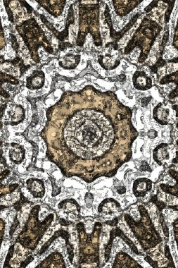 Kusursuz kaleydoskop, mandala soyut arkaplan görünümü