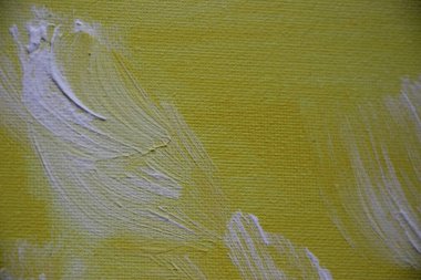 Üzerine boya sıçramış tuval. Yakından bak. 