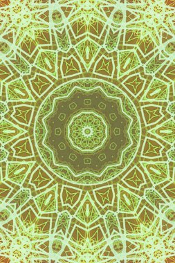 Kusursuz kaleydoskop, mandala soyut arkaplan görünümü