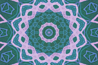 Kusursuz kaleydoskop, mandala soyut arkaplan görünümü