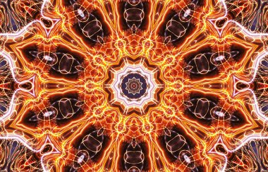 Kusursuz kaleydoskop, mandala soyut arkaplan görünümü