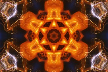 Kusursuz kaleydoskop, mandala soyut arkaplan görünümü