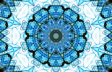 Kusursuz kaleydoskop, mandala soyut arkaplan görünümü