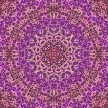 Kusursuz kaleydoskop, mandala soyut arkaplan görünümü