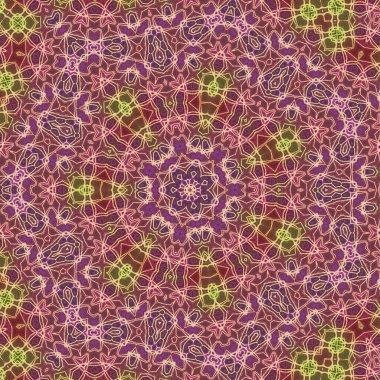 Kusursuz kaleydoskop, mandala soyut arkaplan görünümü