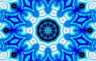 Kusursuz kaleydoskop, mandala soyut arkaplan görünümü