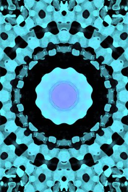 Kusursuz kaleydoskop, mandala soyut arkaplan görünümü
