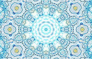 Tasarım için kusursuz bir kaleydoskop. Esrarengiz mistik enerji iyileştirici sahasrara mandala.