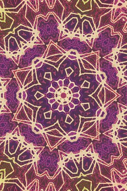 Tasarım için kusursuz bir kaleydoskop. Esrarengiz mistik enerji iyileştirici sahasrara mandala.