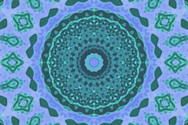 Tasarım için kusursuz bir kaleydoskop. Esrarengiz mistik enerji iyileştirici sahasrara mandala.
