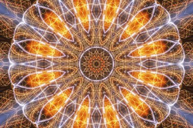 Tasarım için kusursuz bir kaleydoskop. Esrarengiz mistik enerji iyileştirici sahasrara mandala.