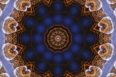 Tasarım için kusursuz bir kaleydoskop. Esrarengiz mistik enerji iyileştirici sahasrara mandala.