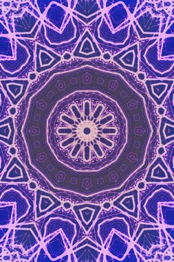 Tasarım için kusursuz bir kaleydoskop. Esrarengiz mistik enerji iyileştirici sahasrara mandala.