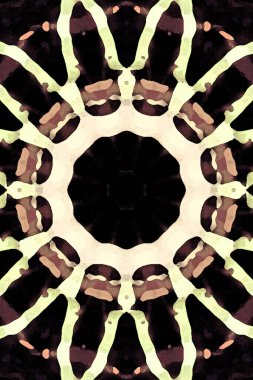 Tasarım için kusursuz bir kaleydoskop. Esrarengiz mistik enerji iyileştirici sahasrara mandala.
