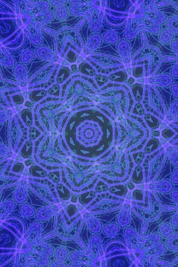 Tasarım için kusursuz bir kaleydoskop. Esrarengiz mistik enerji iyileştirici sahasrara mandala.
