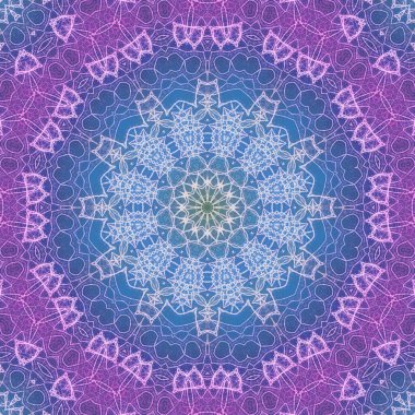 Tasarım için kusursuz bir kaleydoskop. Esrarengiz mistik enerji iyileştirici sahasrara mandala.