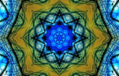 Tasarım için kusursuz bir kaleydoskop. Esrarengiz mistik enerji iyileştirici sahasrara mandala.