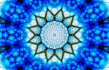 Tasarım için kusursuz bir kaleydoskop. Esrarengiz mistik enerji iyileştirici sahasrara mandala.