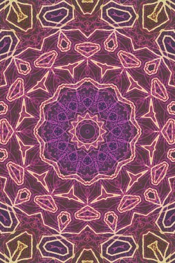 Tasarım için kusursuz bir kaleydoskop. Esrarengiz mistik enerji iyileştirici sahasrara mandala.